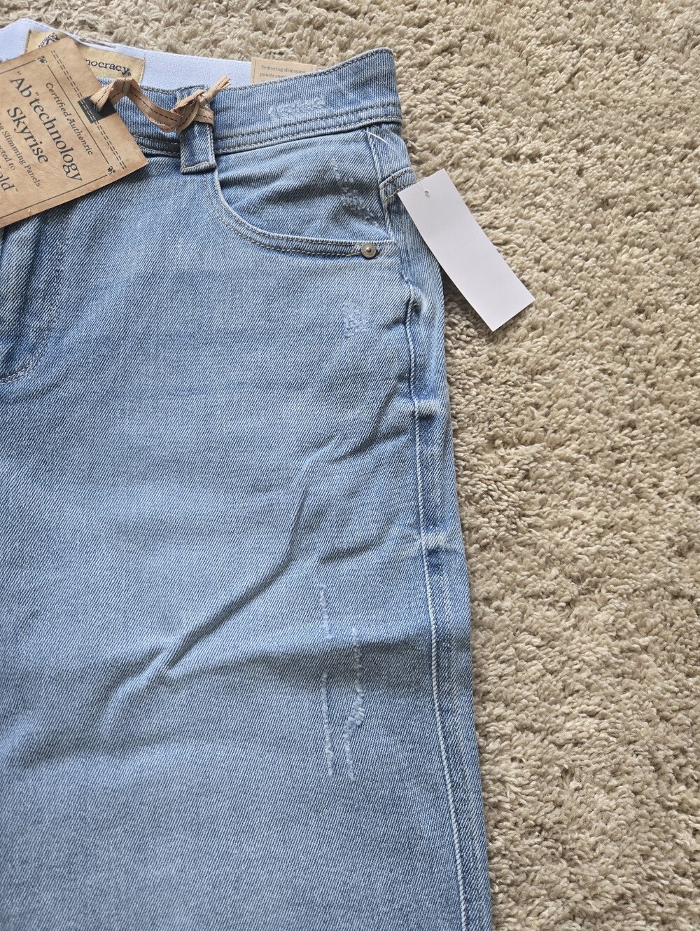 Democracy Ab Technology Skyrise Barrel Leg Jeans Womens 6 - Picture 9 of 13